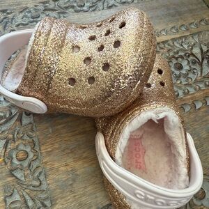 Toddler CROCS Gold Glitter